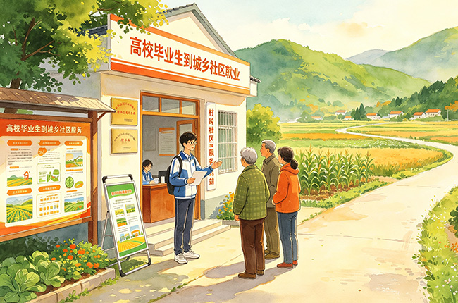 高校毕业生：到城乡社区就业，有这些支持保障